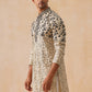 Men's Cream Embroidered Kurta ( KO 5267 Cream )