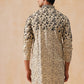 Men's Cream Embroidered Kurta ( KO 5267 Cream )
