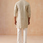 Traditional Mirror Embroidered Kurta Set for Men ( JOKP PJ11-W 5269 PJ11-W 5269Cream )