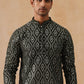 Traditional Mirror Embroidered Kurtas for Men ( KO 5269 Olive )