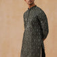Traditional Mirror Embroidered Kurtas for Men ( KO 5269 Olive )