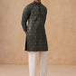 Traditional Mirror Embroidered Kurta Set for Men ( JOKP PJ11-W 5269 PJ11-W 5269Olive )