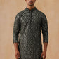 Traditional Mirror Embroidered Kurtas for Men ( KO 5269 Olive )
