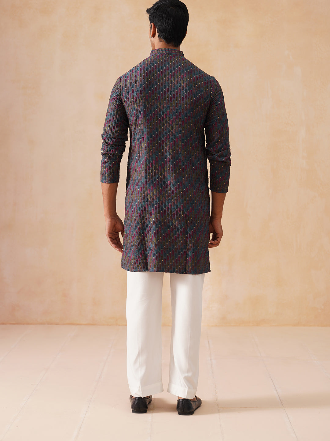 Multicolor Embroidered Viscose Rayon Kurta Set ( JOKP PJ11-W 5282 PJ11-W 5282Charcoal )