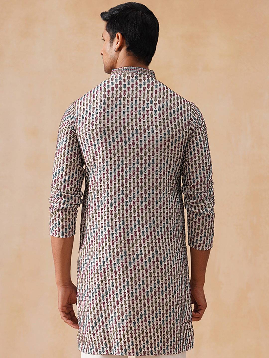 Multicolor Embroidered Viscose Rayon Kurta ( KO 5282 White )
