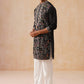 Silk Blend Kurta Set with Multicolor Embroidery (JOKP PJ11-W 5283 Black )
