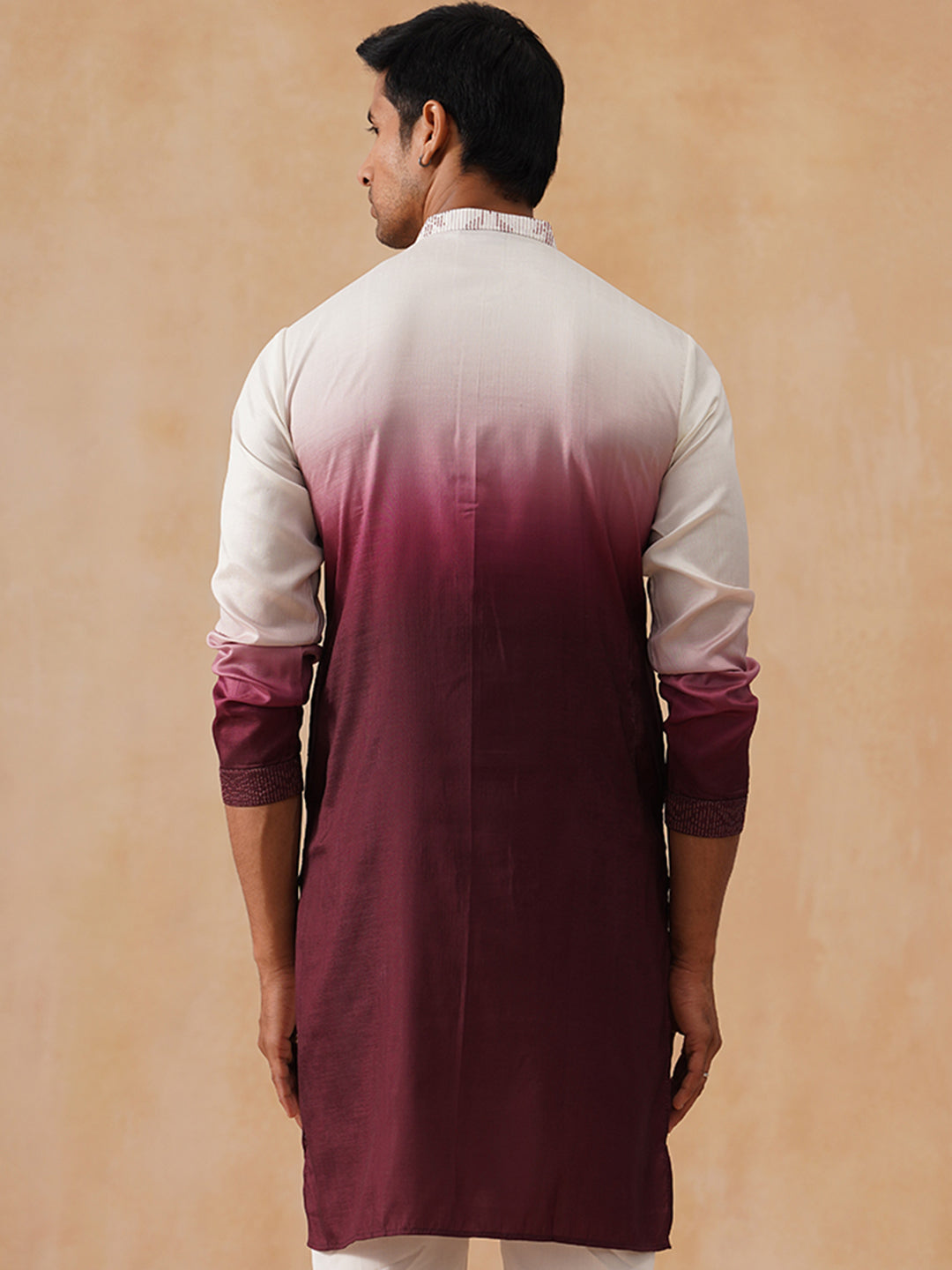 Men’s Ombre Kurtas ( KO 5284 Maroon )