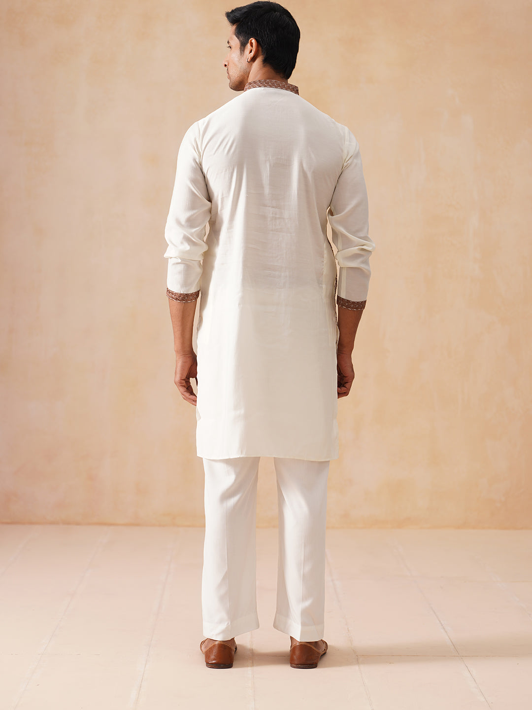 Traditional Embroidered Kurta for Men (JOKP PJ11-W 5285 White )