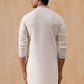 Silk Blend Embroidered Kurtas ( KO 5288 White )