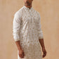 Embroidered Silk Blend Kurtas ( KO 5289 White )