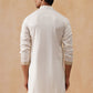 Embroidered Silk Blend Kurtas ( KO 5289 White )