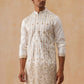 Embroidered Silk Blend Kurtas ( KO 5289 White )