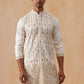 Embroidered Silk Blend Kurtas ( KO 5289 White )