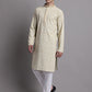 Men's Light Green Chikankari Embroidered and Sequence Kurta with Pyjama.