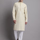 Men's Light Green Chikankari Embroidered and Sequence Kurta with Pyjama.