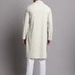 Men's Yellow Chikankari Embroidered and Sequence Kurta with Pyjama. [FF] [C-7-6]