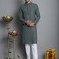 Men's Chikankari Embroidered and Sequence Kurta with Pyjama