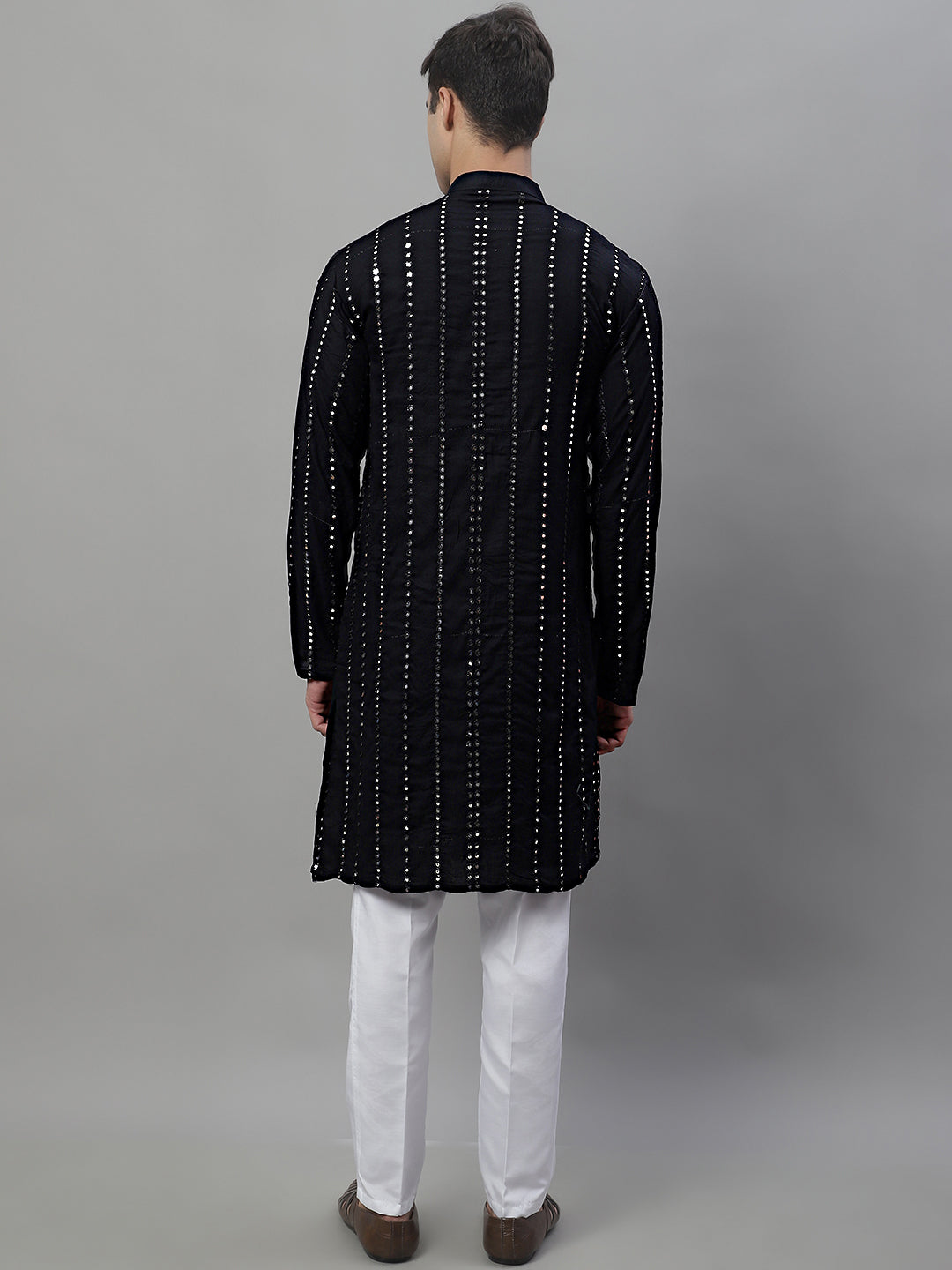 Men's Embroidered Mirror Work Kurta Payjama Sets