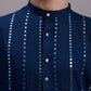 Men's Embroidered Mirror Work Kurta Payjama Sets