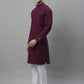 Men's Purple Chikankari Embroidered and Sequence Kurta with Pyjama.