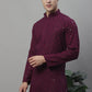Men's Purple Chikankari Embroidered and Sequence Kurta with Pyjama.