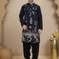 Embroidered Silk Blend Kurta with White Salwar ( JOKP SP-B 5140 Navy )