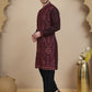 Embroidered Silk Blend Kurta with Salwar ( JOKP SP-B 5180 Purple )