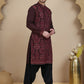 Embroidered Silk Blend Kurta with Salwar ( JOKP SP-B 5180 Purple )