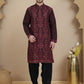 Embroidered Silk Blend Kurta with Salwar ( JOKP SP-B 5180 Purple )