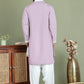 Embroidered Blue Silk Blend Kurta Salwar and Dupatta Set for Men ( JOKP SP-D 5077Purple )
