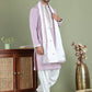 Embroidered Blue Silk Blend Kurta Salwar and Dupatta Set for Men ( JOKP SP-D 5077Purple )
