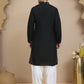 Embroidered Silk Blend Kurta with Salwar ( JOKP SP-W 5138 Black )