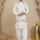 Embroidered Silk Blend Kurta with White Salwar ( JOKP SP-W 5140 White )