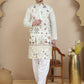 Embroidered Silk Blend Kurta with White Salwar ( JOKP SP-W 5140 White )