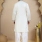 Embroidered Silk Blend Kurta with Salwar ( JOKP SP-W 5180 White )