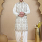 Embroidered Silk Blend Kurta with Salwar ( JOKP SP-W 5180 White )