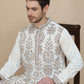 Embroidered Silk Blend Kurta with Salwar ( JOKP SP-W 5180 White )