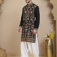 Floral Embroidered Straight Kurta With Salwar ( JOKP SP-W 5200 Black )