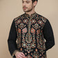 Floral Embroidered Straight Kurta With Salwar ( JOKP SP-W 5200 Black )