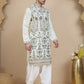 Floral Embroidered Straight Kurta With Salwar ( JOKP SP-W 5200 White )
