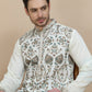Floral Embroidered Straight Kurta With Salwar ( JOKP SP-W 5200 White )