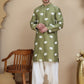 Elephant Embroidered Silk Blend Kurta Set for Men ( JOKP SP-W 5247 Pista )