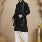 Embroidered Kurta Salwar and Dupatta Set for Men ( JOKP SP-W D 5088 Black )