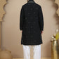 Embroidered Kurta Salwar and Dupatta Set for Men ( JOKP SP-W D 5088 Black )
