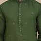 Embroidered Kurta Salwar and Dupatta Set for Men ( JOKP SP-W D 5088 Olive )
