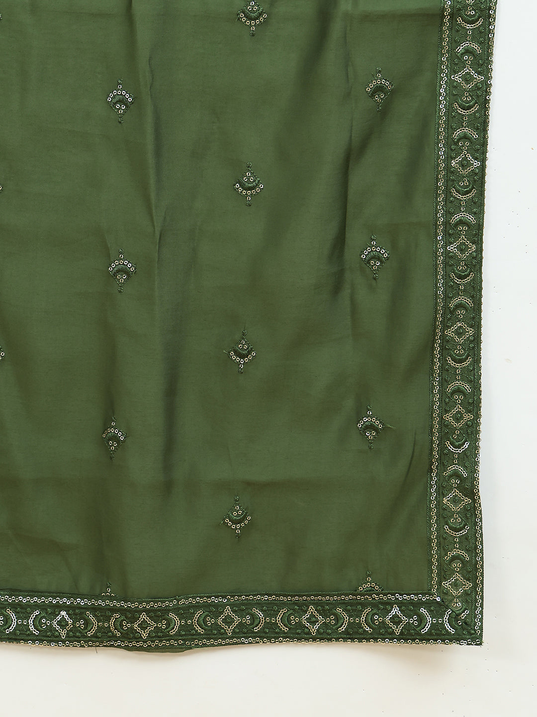 Embroidered Kurta Salwar and Dupatta Set for Men ( JOKP SP-W D 5088 Olive )