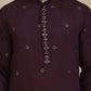 Embroidered Kurta Salwar and Dupatta Set for Men ( JOKP SP-W D 5088 Purple )