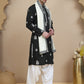 Black Embroidered Kurta Salwar & Dupatta Set, ( JOKP SP-W D 5091 Black )