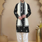 Black Embroidered Kurta Salwar & Dupatta Set, ( JOKP SP-W D 5091 Black )