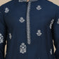 Teal Embroidered Kurta Salwar & Dupatta Set, ( JOKP SP-W D 5091 Teal )